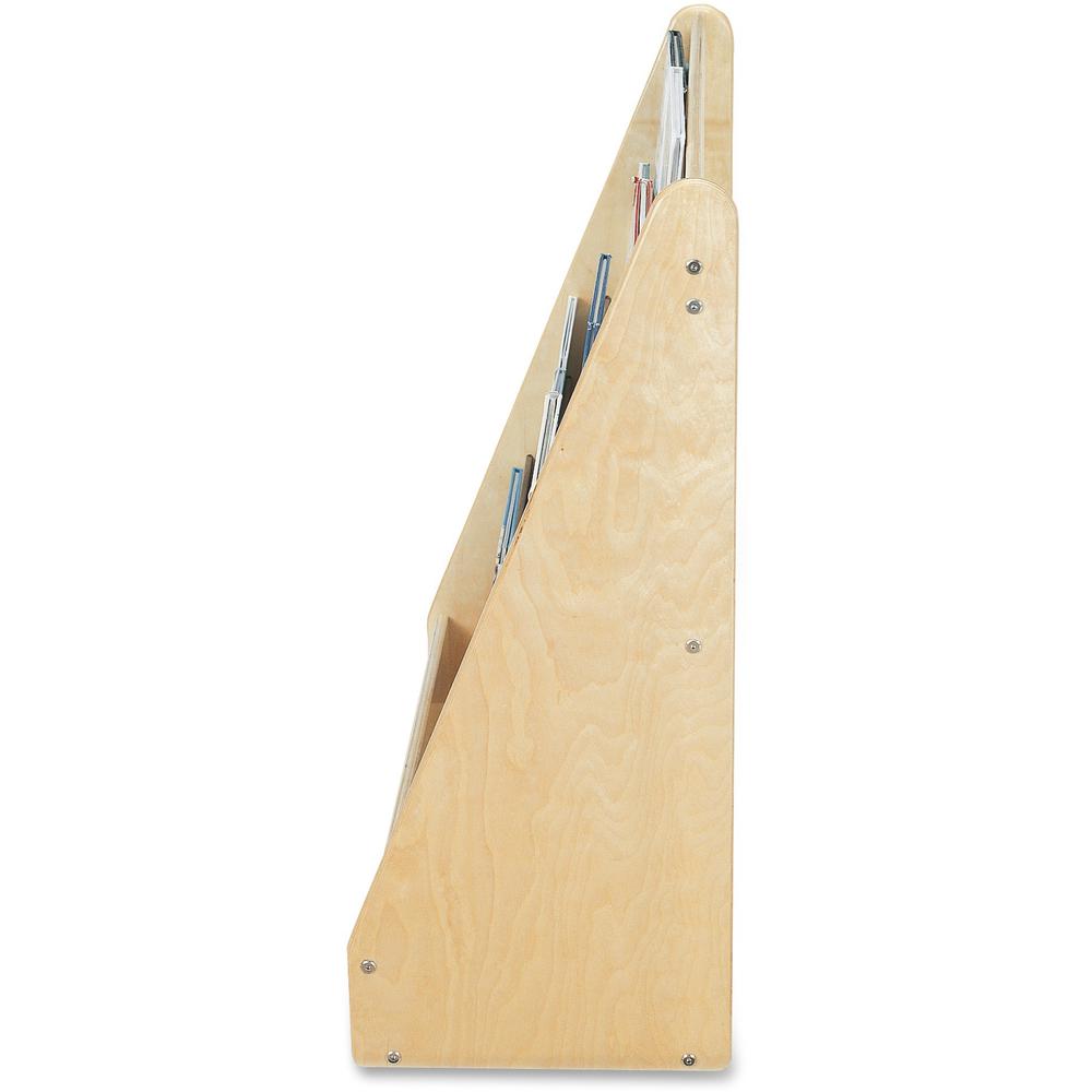 Jonti-Craft Rainbow Accents Birch Flushback Pick-a-Book Stand - 5 Compartment(s) - 1" - 27.5" Height x 30" Width x 13.5" Depth - Rounded Corner, Durable, Yellowing Resistant - UV Acrylic - Baltic - Bi
