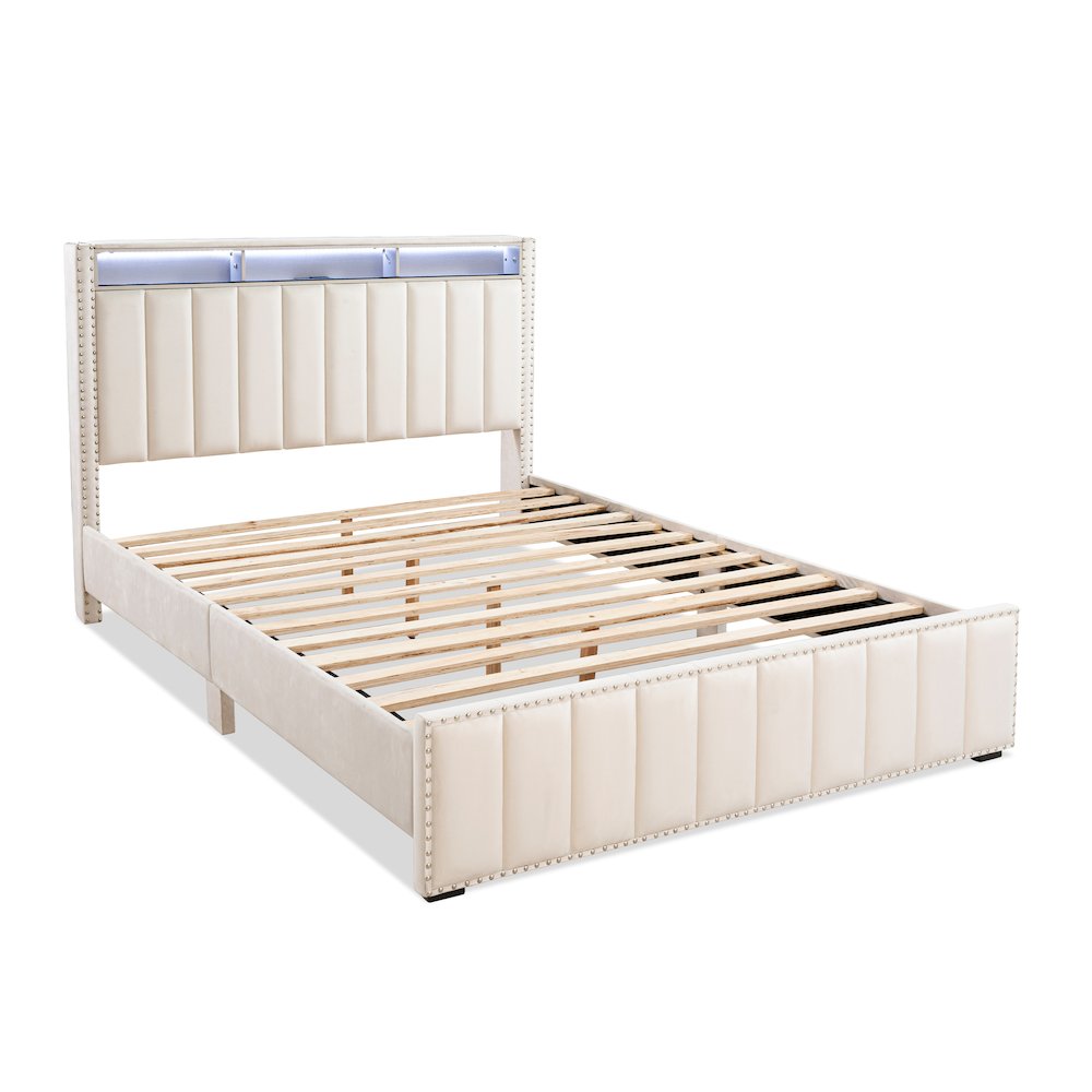 Fynor 3-Piece Velvet Kids Storage Platform Bedroom Set