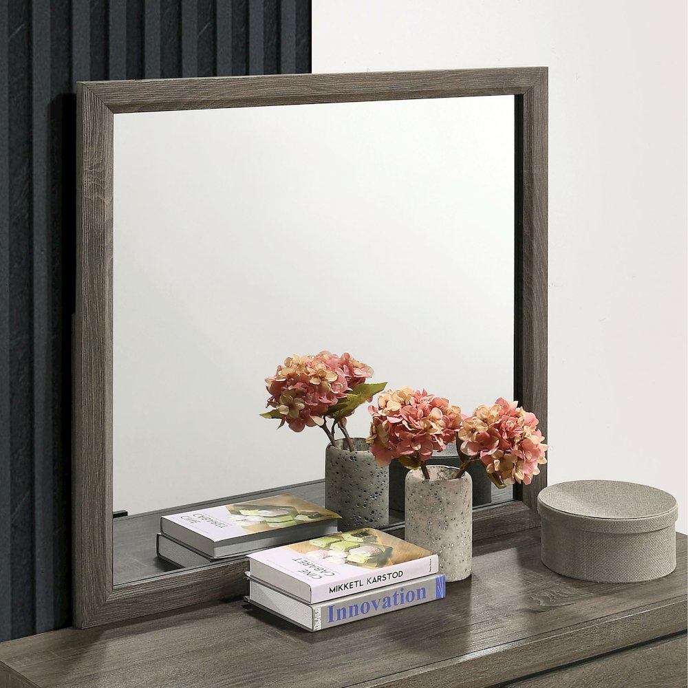 Jaq Cottage Wood Dresser Mirror, Grey