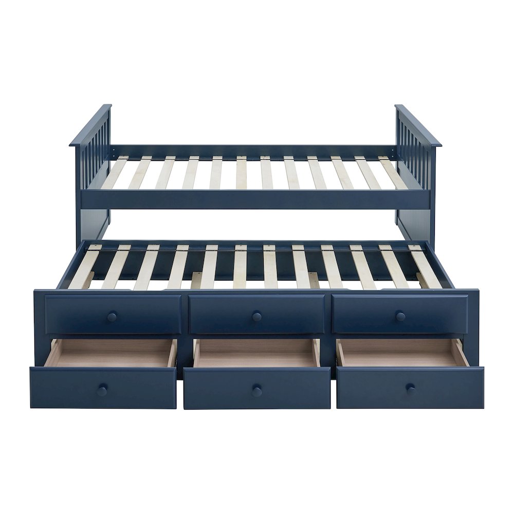 Aurelia Wood Twin Captain Bed with Trundle