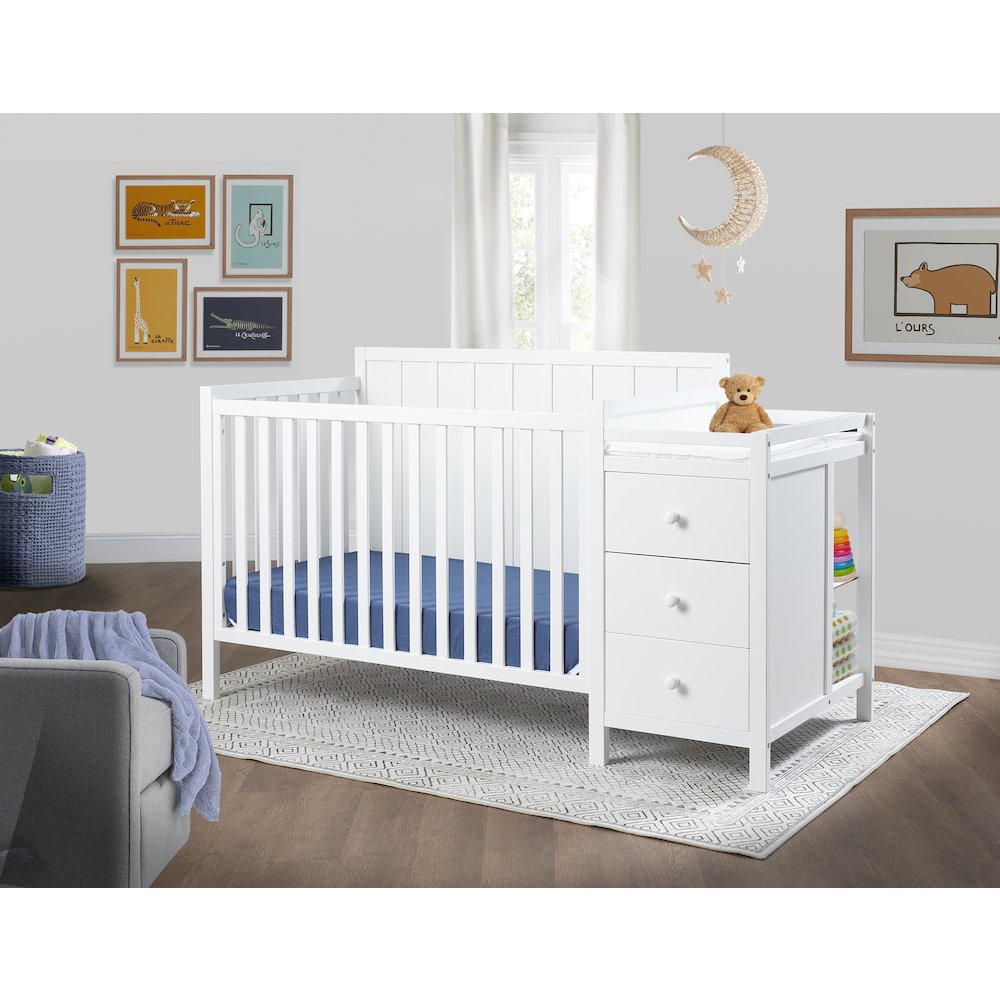 Sorelle Essex Crib & Changer,White Color