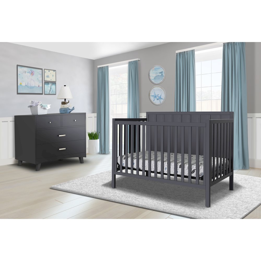 Sorelle Essex 4-in-1 Convertible Crib,Midnight Color