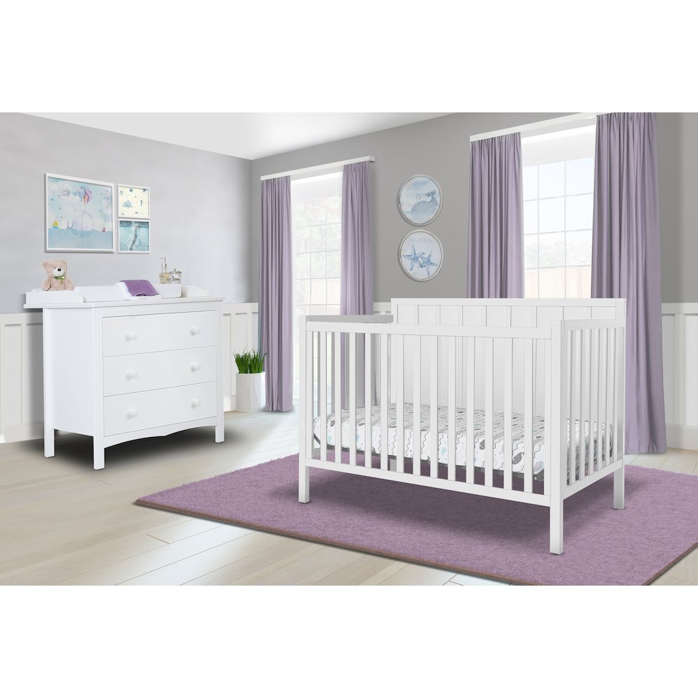 Sorelle Essex 4-in-1 Convertible Crib,White Color