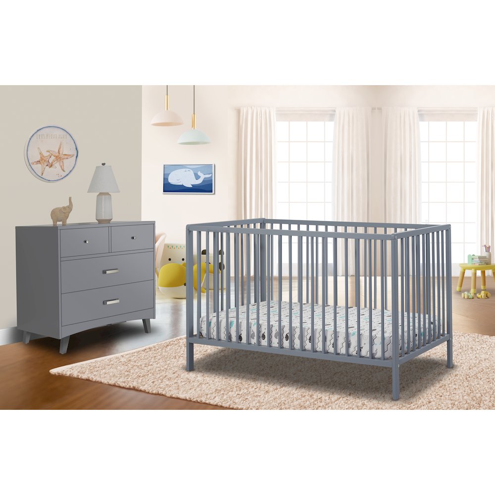 Sorelle Happy Crib,Gray Color