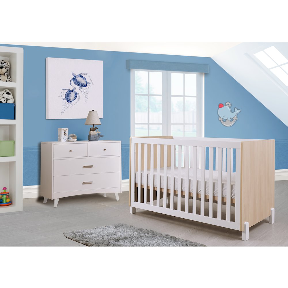 Sorelle Pannello Crib,Nebbia and White Color