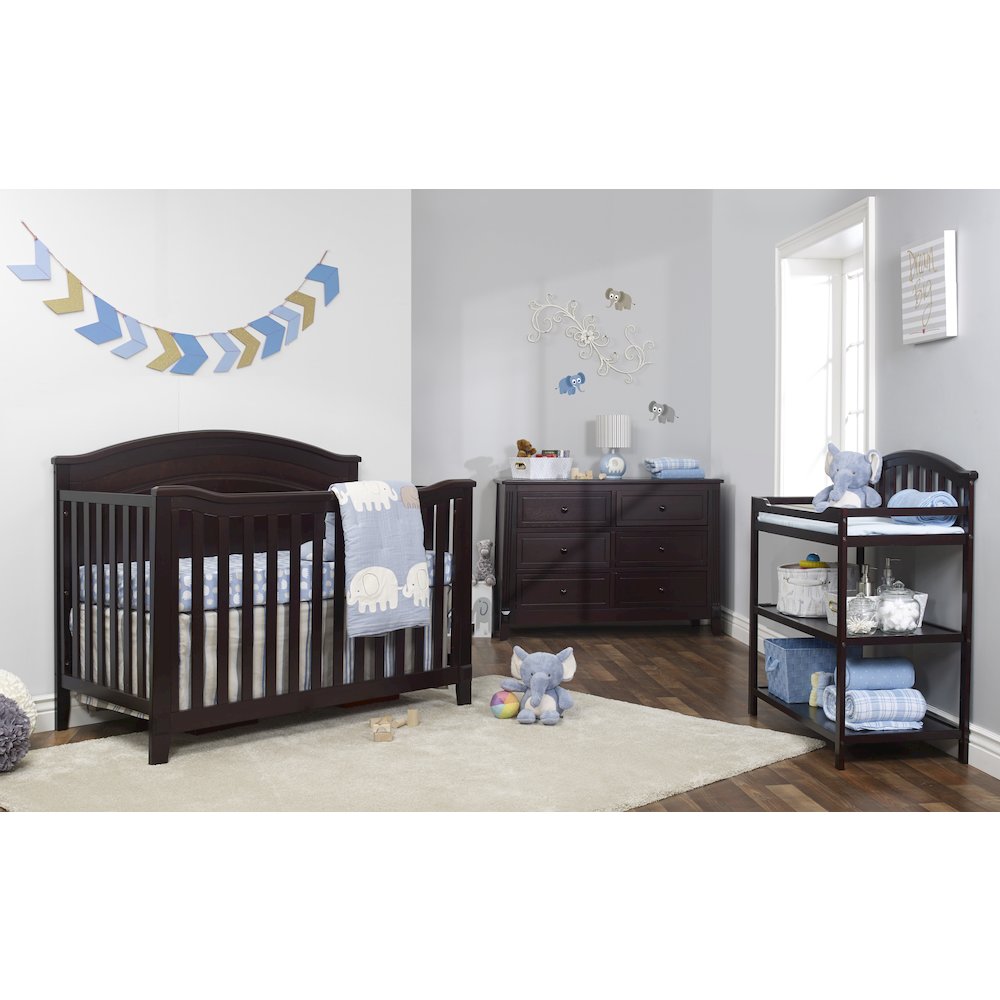 Sorelle Berkley Round Top Panel Crib,Espresso Color