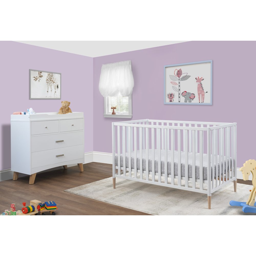 Sorelle Mia Crib,White / Natural Color