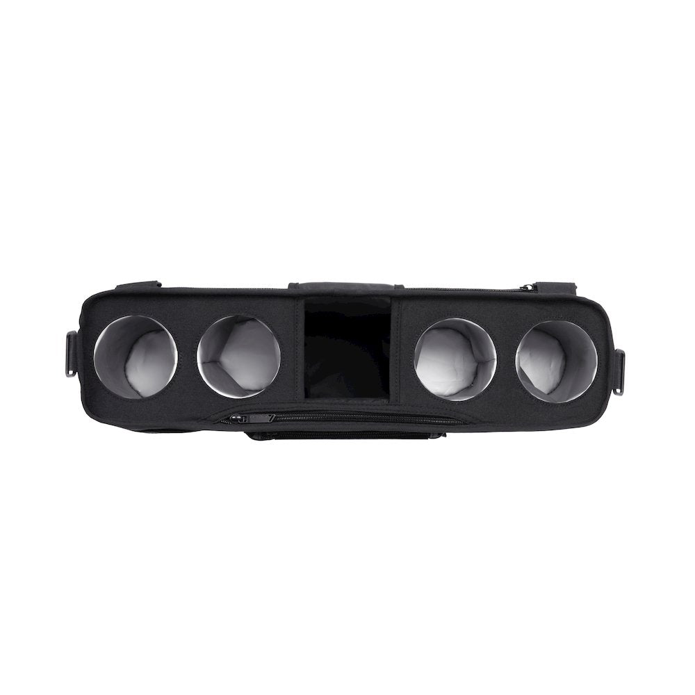 Parent Console with 4 Cupholders - Jet Black
