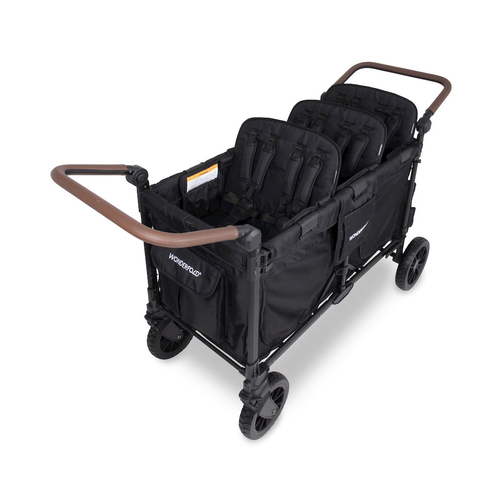 W6 Luxe Pro 6 Seater Stroller Wagon - Jet Black