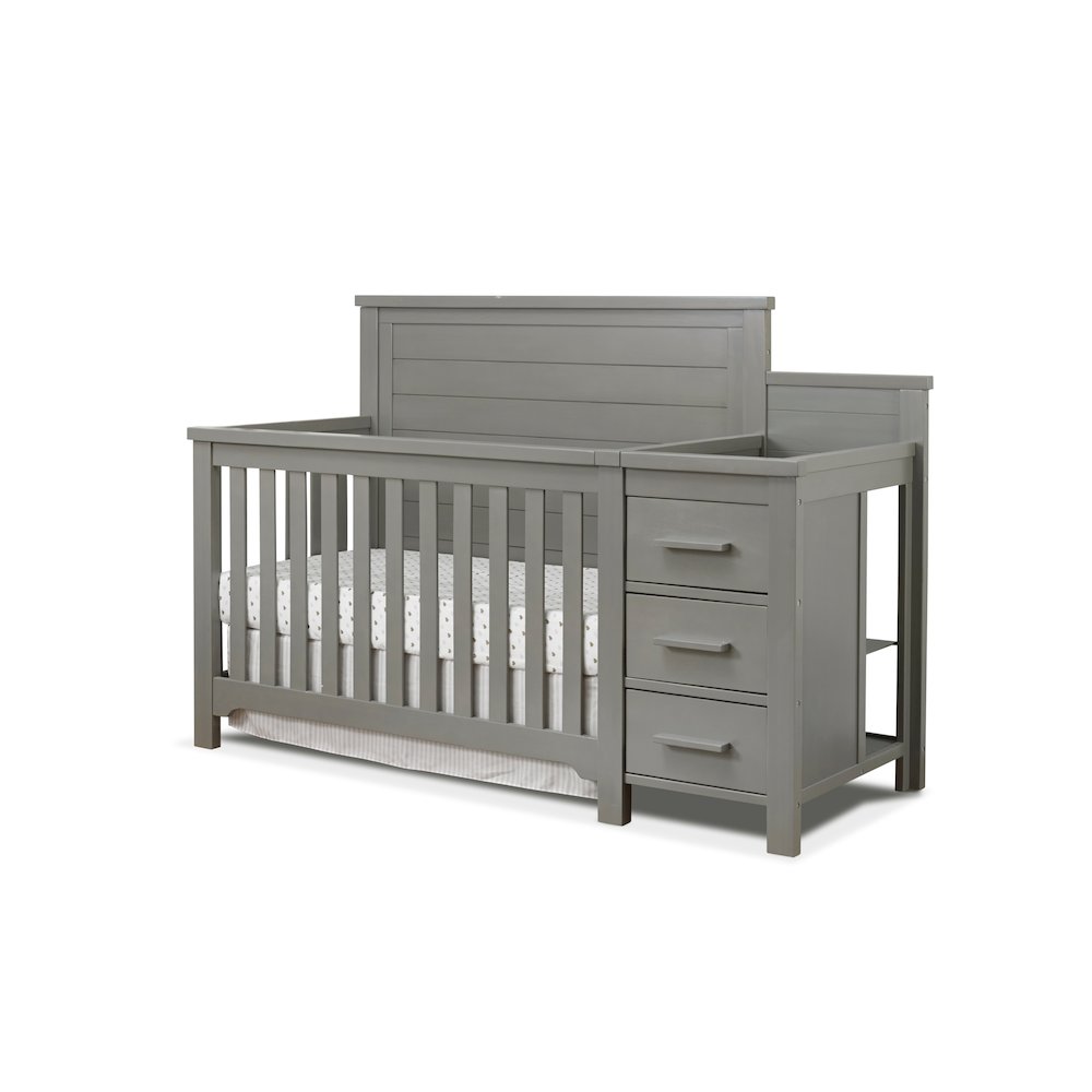 Sorelle Farmhouse Crib & Changer ,Weathered Gray Color