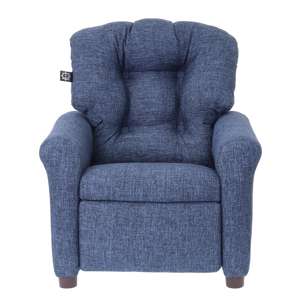 The Crew Furniture Traditional Kids Recliner Chair, Sapphire