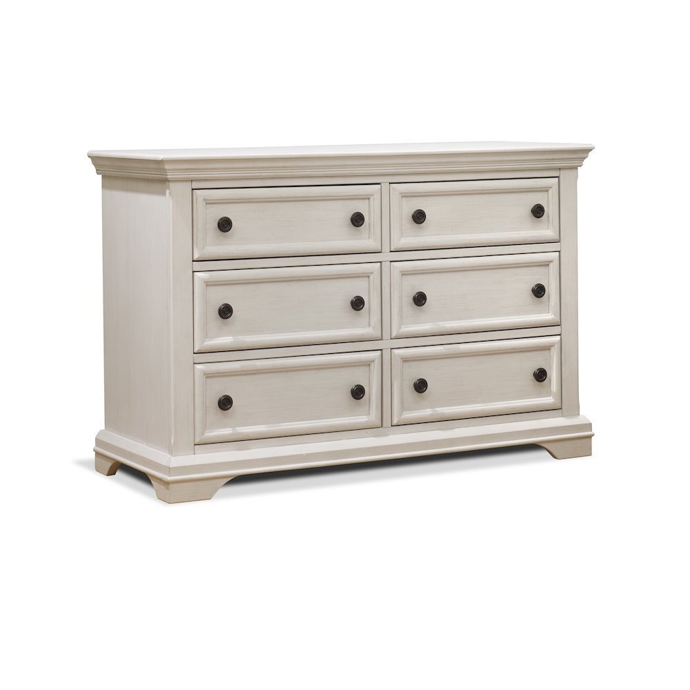 Sorelle Portofino Double Dresser,Brushed Ivory Color