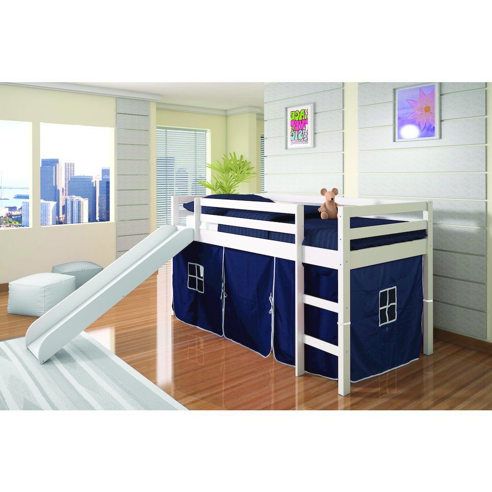 TENT BED WHITE W/BLUE TENT KIT