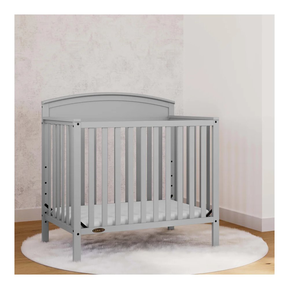 Graco Benton 4-In-1 Convertible Mini Crib - Pebble Gray