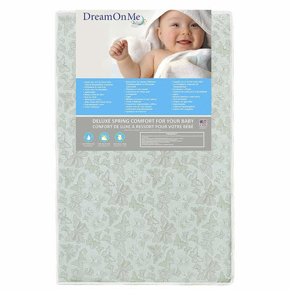 Dream On Me Little  Butterflies 6 Inch 2 in 1 Foam Core Crib and Toddler Bed Mattress
