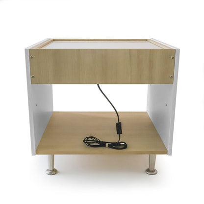 Adjustable Light Table in Brown and White Color