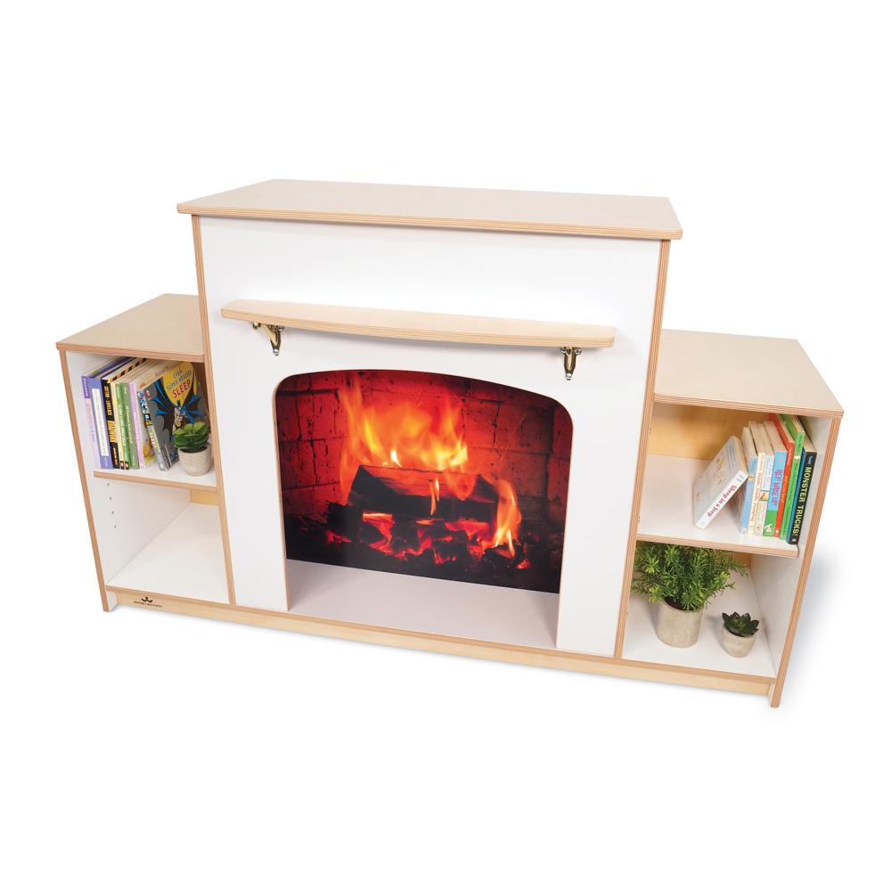 Warm And Welcoming Fireplace - White