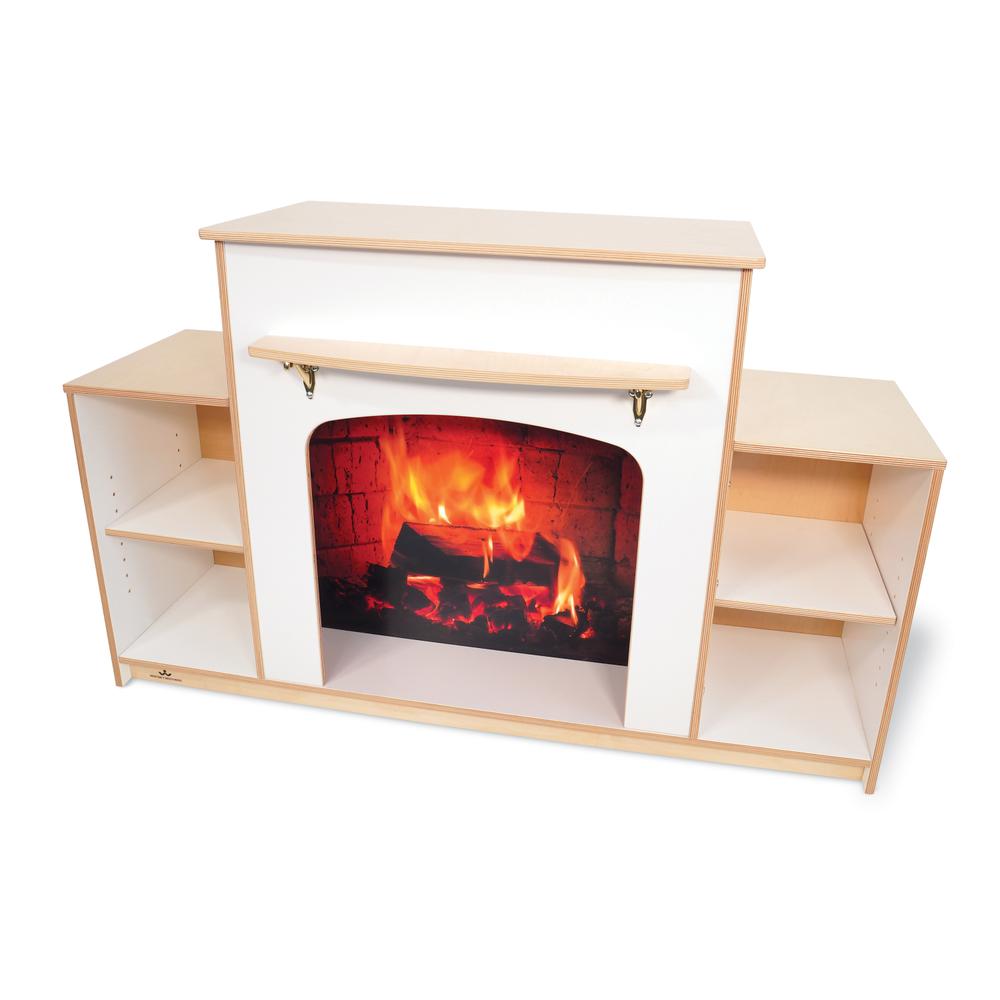 Warm And Welcoming Fireplace - White
