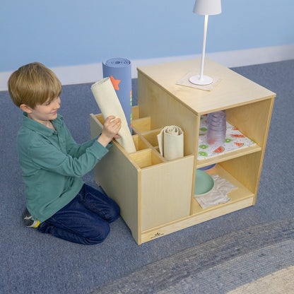 Birch plywood Rolled Mat Storage in Natural UV Finish