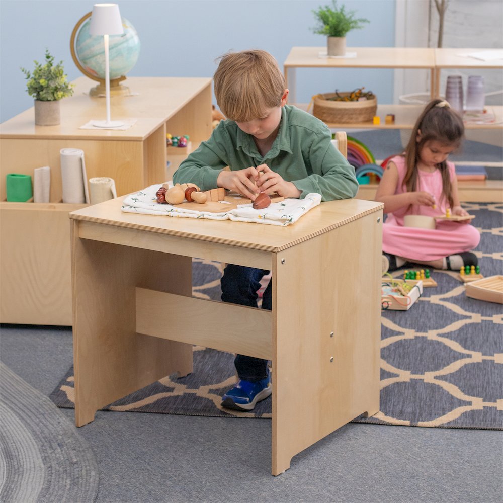 Birch plywood Work Table in Natural UV Finish