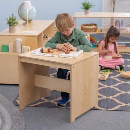 Birch plywood Work Table in Natural UV Finish