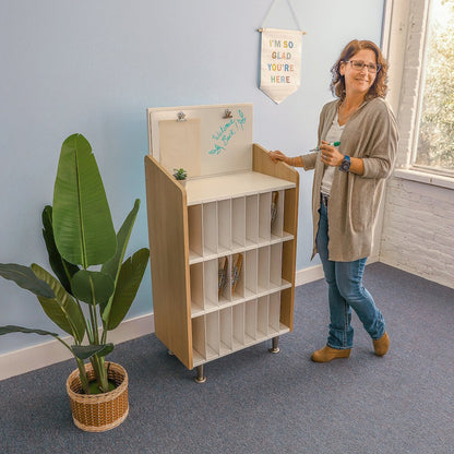 Mail And Message Center in Brown and White Color