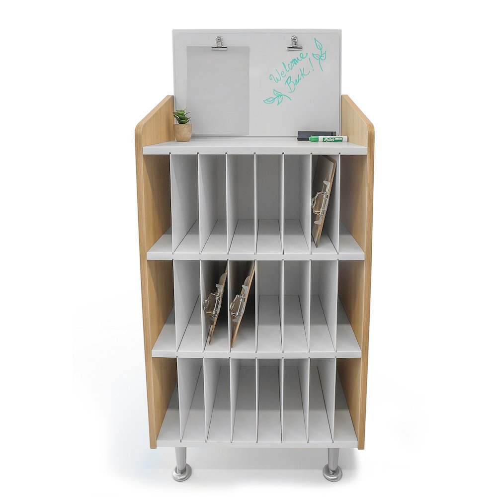 Mail And Message Center in Brown and White Color