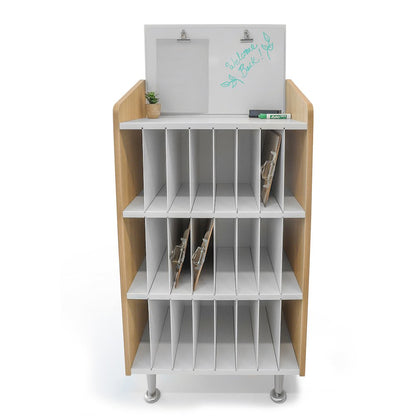 Mail And Message Center in Brown and White Color