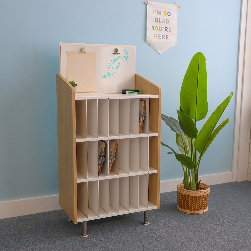 Mail And Message Center in Brown and White Color