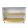 Adjustable Shelf Cabinet 33H in Brown and White Color