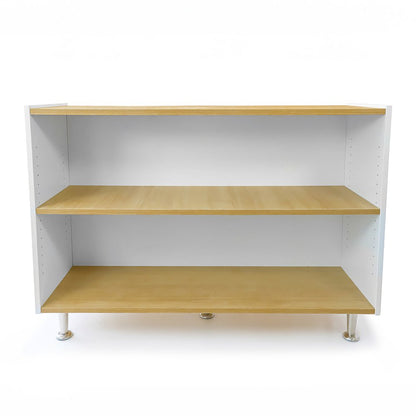 Adjustable Shelf Cabinet 33H in Brown and White Color