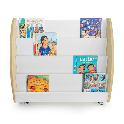 Mobile Book Display in Brown and White Color