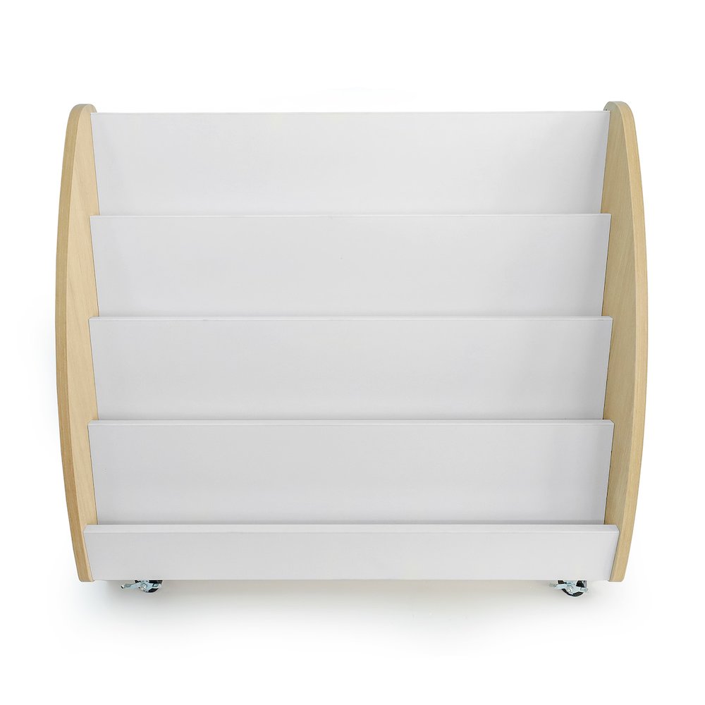 Mobile Book Display in Brown and White Color