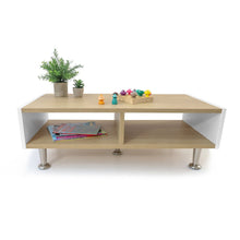 Community Table in Brown and White Color