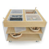 Mobile Sensory Table in Brown and White Color