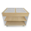 Mobile Sensory Table in Brown and White Color
