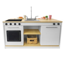 Kitchen Island Breakfast Bar in Brown and White Color