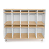 10 Section Coat Locker in Brown and White Color