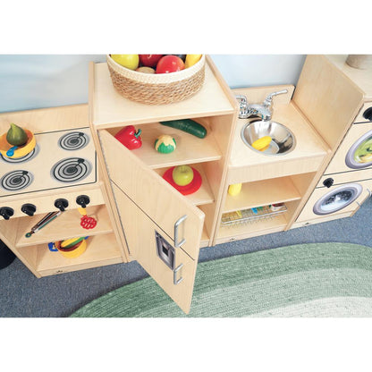 Let's Play Toddler Refrigerator -Natural