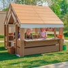 HDPE Outdoor Learning Pavilion in Brown and White Finish