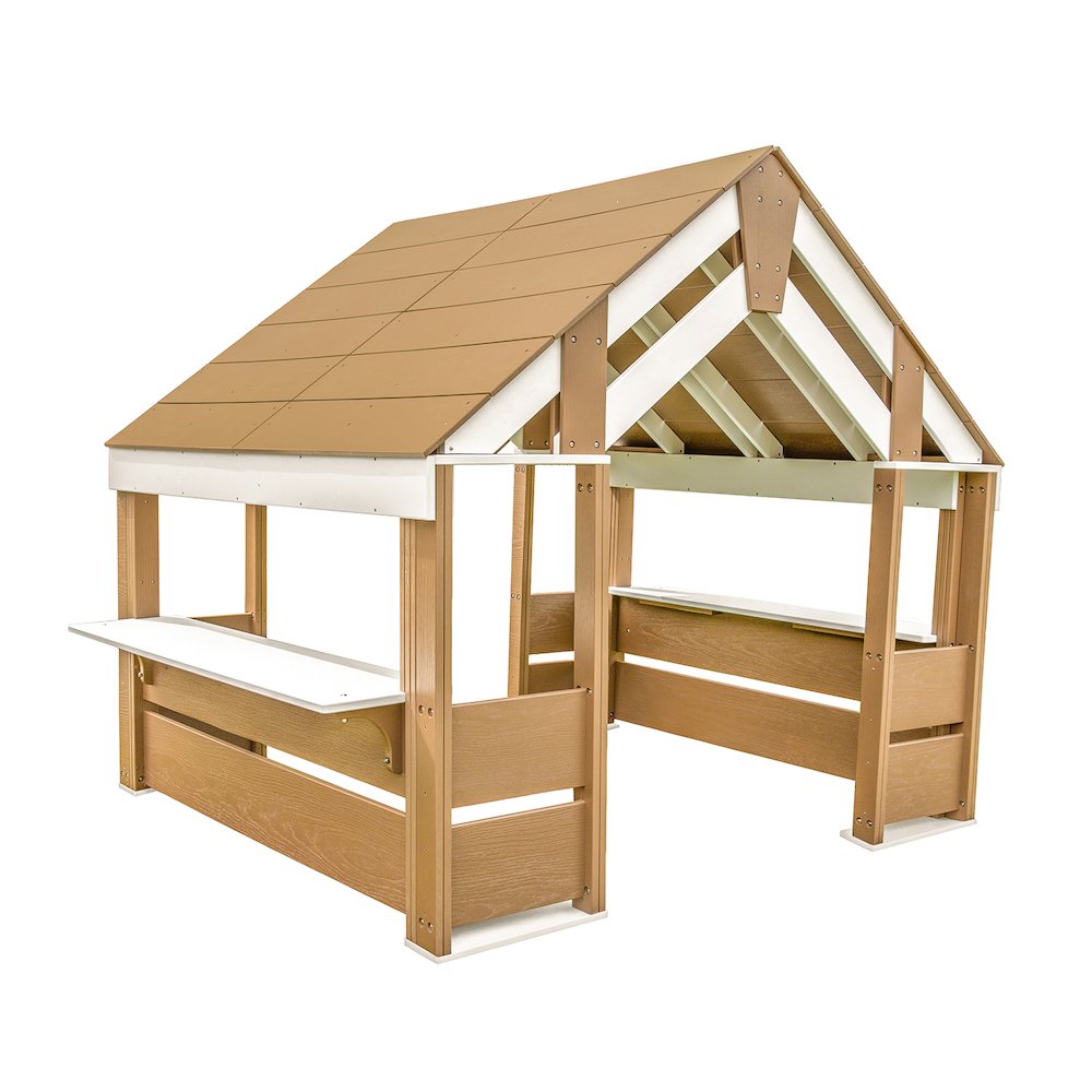HDPE Outdoor Learning Pavilion in Brown and White Finish