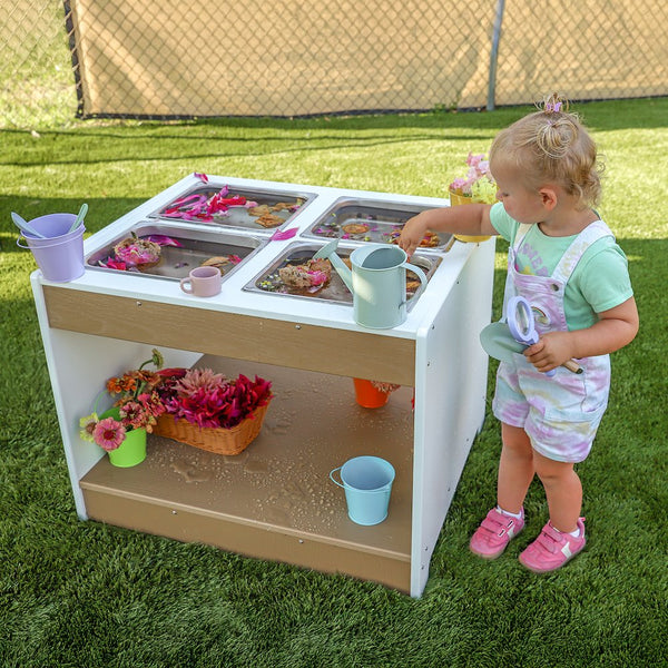 Sensory Table, Brown and White