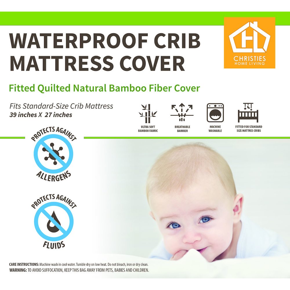 Ultra Soft Bamboo Waterproof 5" Crib Mattress Protector – Hypoallergenic