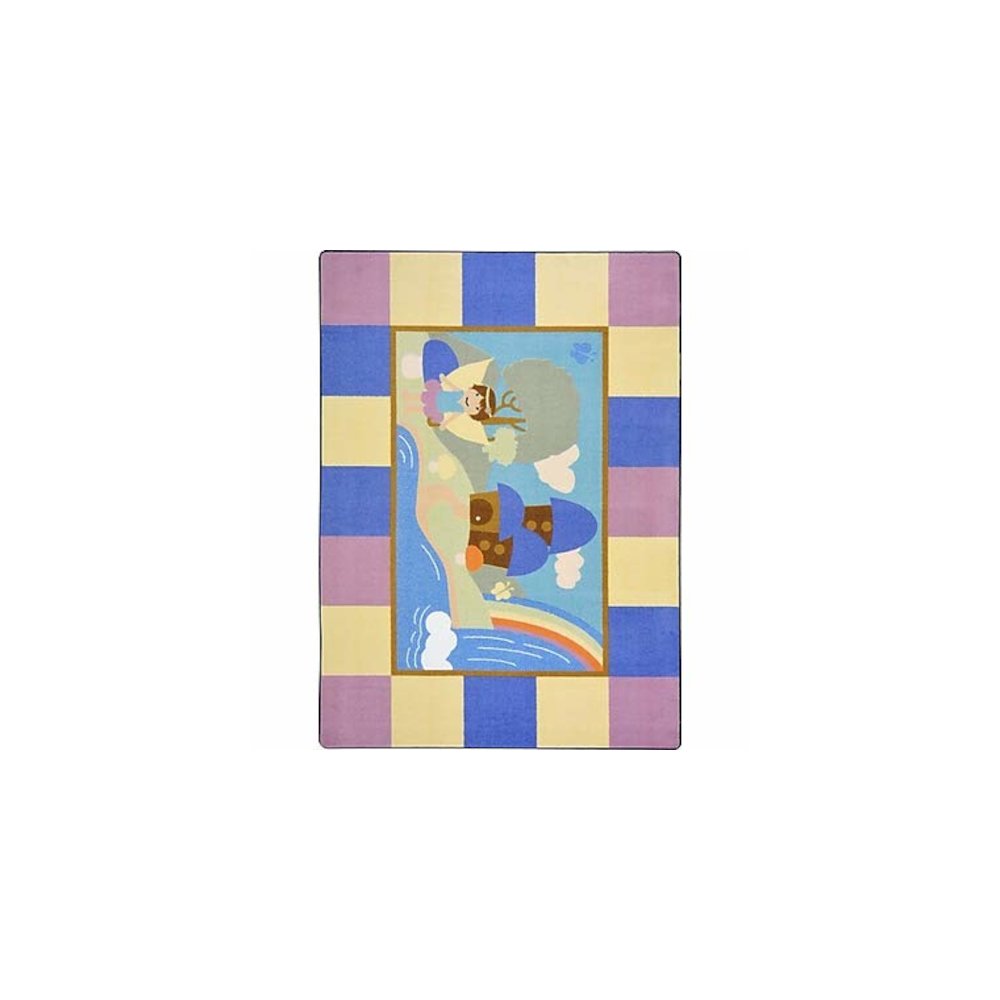Kid Essentials Lil' Fairy 7'7" Round Area Rug in Color Multi