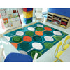 Kid Essentials String Along 7'8" x 10'9" Area Rug in Color Citrus