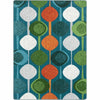 Kid Essentials String Along 7'8" x 10'9" Area Rug in Color Citrus
