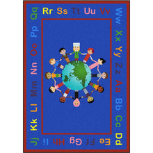 Kid Essentials A World of Friends 7'8" x 10'9" Area Rug in Color Multi