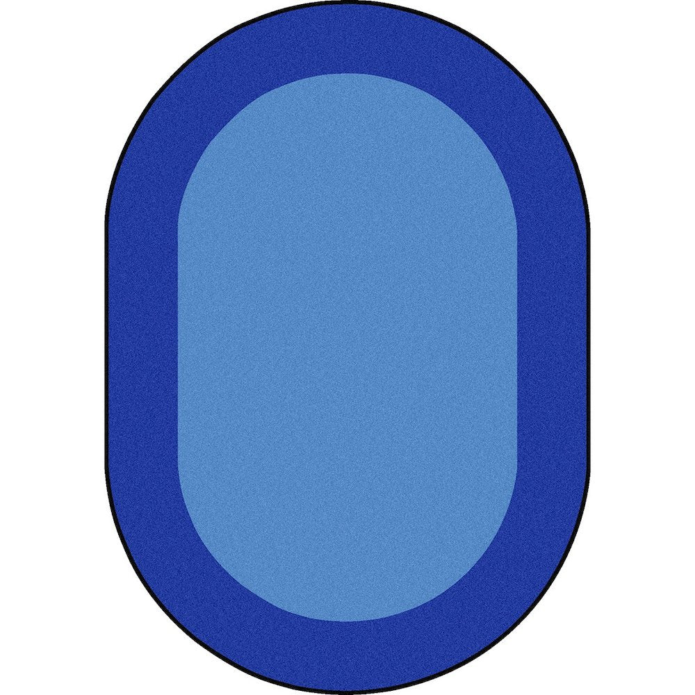 Kid Essentials All Around 7'8" x 10'9" Oval Area Rug in Color Blue