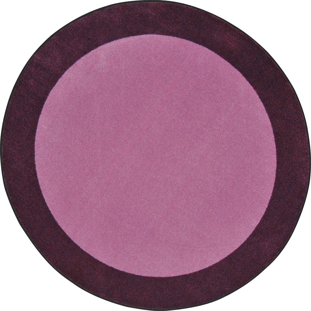 Kid Essentials All Around 5'4" Round Area Rug in Color Purple