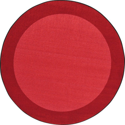 Kid Essentials All Around 5'4" Round Area Rug in Color Red